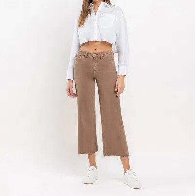 Vervet By Flying Monkey Olivia Wide Leg Jeans In Malt In Multi