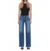 Vervet By Flying Monkey Mid Rise Full Length Straight Leg Jeans In Quicker In Blue