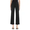 Vervet By Flying Monkey Openness High Rise Rhinestone Detail Slim Wide Jeans In Black In Black