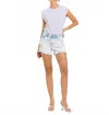 Vervet By Flying Monkey Vervet High Rise Distressed Shorts In Miraculous In Blue