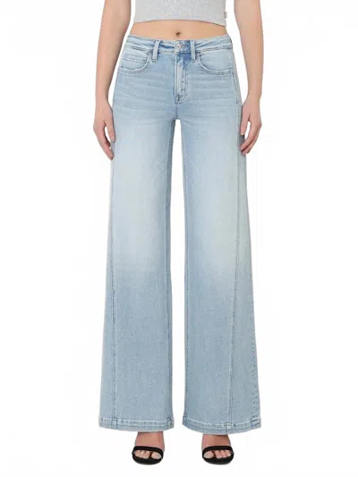 Vervet By Flying Monkey Panel Wide Leg Jeans In Blue