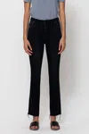 Vervet By Flying Monkey Raw Hem Denim Jeans In Black