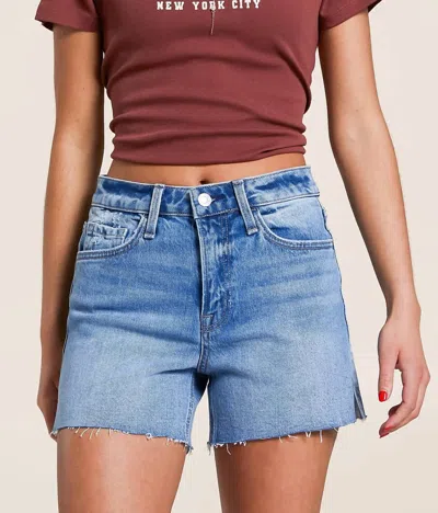 Vervet By Flying Monkey Rebecca Denim Shorts In Inner Circle In Blue