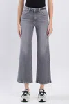 Vervet By Flying Monkey River Eden High Rise Ankle Slim Wide Jeans In Blue In Gray