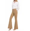 Vervet By Flying Monkey Rosalee High Rise Super Flare Jeans In Beige In Nude