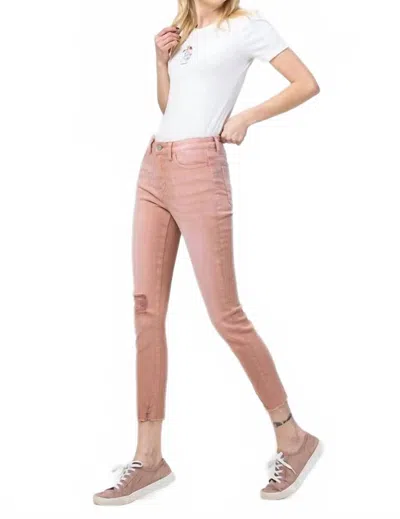 Vervet By Flying Monkey Sari High Rise Skinny Jeans In Vintage Wine In White