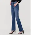 Vervet By Flying Monkey Mid Rise Full Length Straight Leg Jeans In Quicker In Multi