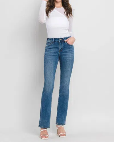 Vervet By Flying Monkey Slim Boot Cut Jeans In Denim In Multi