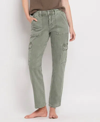 Vervet By Flying Monkey Straight Cargo Jean In Army Green