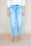 Vervet By Flying Monkey Streetwise Slight Barrel Jeans In Blue
