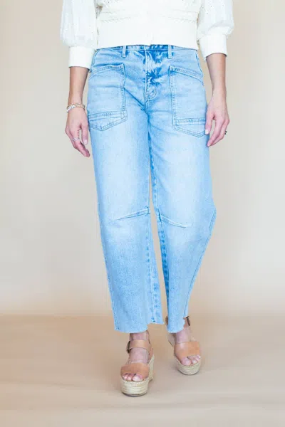 Vervet By Flying Monkey Streetwise Slight Barrel Jeans In Blue