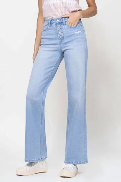 Vervet By Flying Monkey Stretchy 90's Loose Jeans In City Blues In Multi