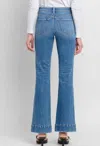 VERVET BY FLYING MONKEY TAKE IT EASY HIGH RISE FLARE JEAN IN LT WASH