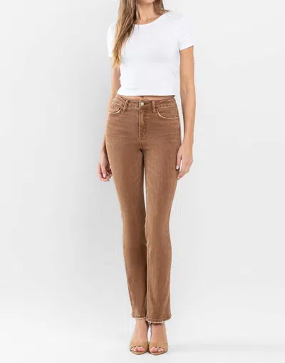 Vervet By Flying Monkey Toffee Jeans In Brown