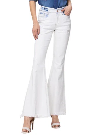 Vervet By Flying Monkey Trust Us Flared Pants In White