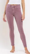 Vervet By Flying Monkey Vervet Michelle Hr Ankle Skinny In Pink In Pink
