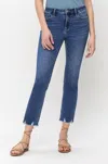 VERVET BY FLYING MONKEY VERVET TAKE IT TO THE LIMITS CROP STRAIGHT JEAN IN MD WASH