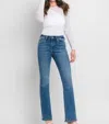Vervet By Flying Monkey Stephanie High Rise Bootcut Denim Jean In Blue In Blue