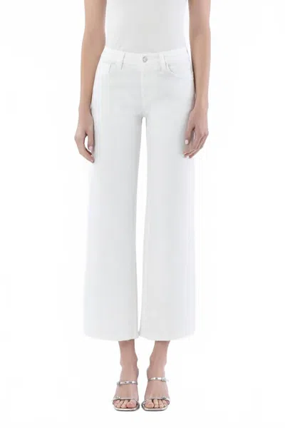 Vervet By Flying Monkey White Wide Leg Ankle Denim