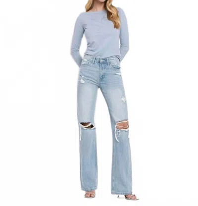 Vervet By Flying Monkey Women's 90's Vintage Flare Jeans In Light Blue