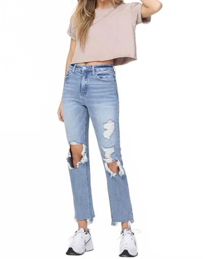 Vervet By Flying Monkey Women's Jodie Vervet 90s Vintage Dad Jeans In Blue