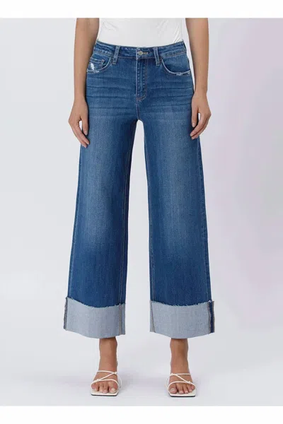 Vervet By Flying Monkey Women's Love Cuff Jean In Blue