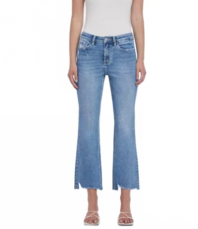 Vervet By Flying Monkey Women's Mallory Lovervet Non Distressed Kick Flare Jeans In Light Wash In Blue