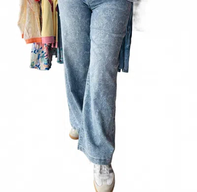 Vervet By Flying Monkey Women's Olivia Wide Leg Jeans In Denim In Blue
