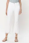 Vervet By Flying Monkey Women's Vintage High-rise Crop Jeans In White In Multi