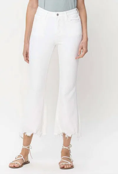 Vervet By Flying Monkey Women's Vintage High-rise Crop Jeans In White In Multi