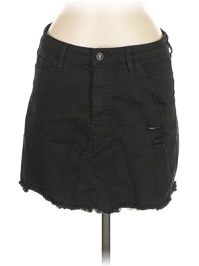 Pre-owned Vervet Denim Skirt In Black