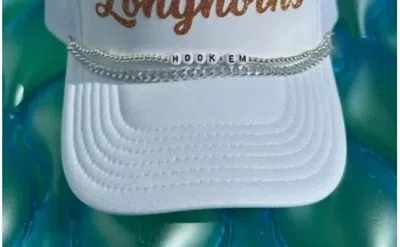 Very Cherry Women's Longhorns Glam Trucker Cap In White