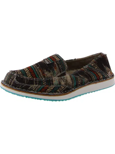 Very G Annie Womens Laceless Slip On Espadrilles In Brown