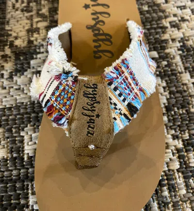Very G Beauty Flip Flop In Cream Multicolor