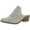 Very G Crown Womens Slip On Sqaure Mules In White