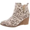 Very G Ember Womens Faux Suede Heels Ankle Boots In Multi