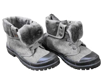 Very G In Charge Canvas Boots In Grey