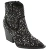 Very G Kady Pearl Rhinestone Booties In Black In Black