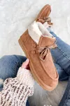 Very G Sherpa Lined Slipper Boot In Brown In Brown