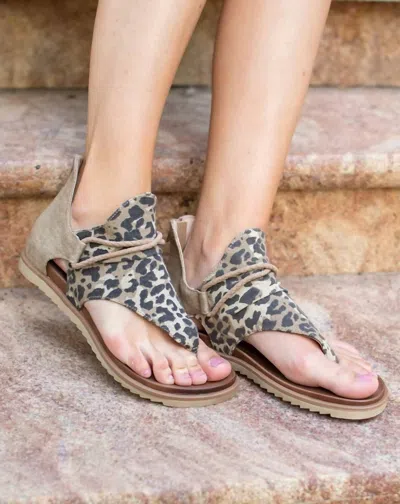 Very G Sparta Sandal In Tan Leopard In Beige