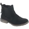 Very G Vienna Womens Faux Suede Double Zipper Ankle Boots In Black