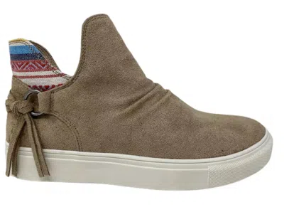 Very G Whisper Fringe Slip-on Shoes In Taupe Aztec In Beige