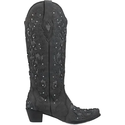 Very G Women's Allie Sparkle Boot In Black In Gray