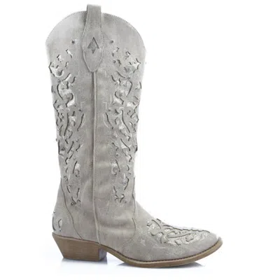 Very G Women's Allie Sparkle Boot In Cream In Gray