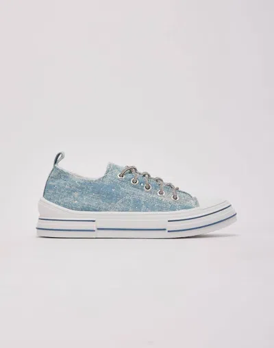 Very G Women's Aman 3 Sparkle Rhinestone Sneaker In Light Blue