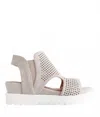 Very G Women's Amy Flatform Sandals In Light Grey In White