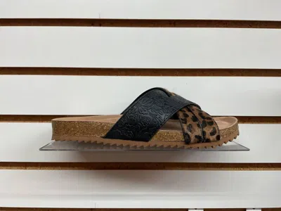 Very G Women Ari Sandal In Black Leopard In Brown