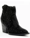 Very G Women's Austin Leg Up Rhinestone Booties In Black In Black