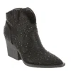Very G Women's Austin Leg Up Rhinestone Booties In Black In Black