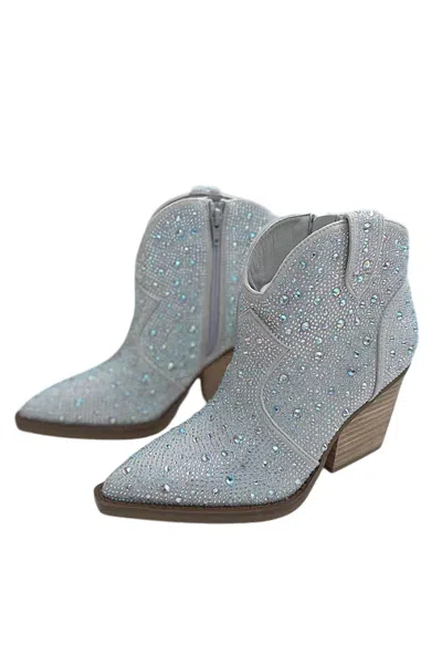 Very G Women's Austin Rhinestone Ankle Boots In Silver